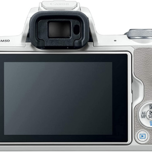 Canon EOS M50 (White) Mirrorless Camera Kit W/Ef-M15-45Mm and 4K Video + Case + 128GB Memory (25Pc Bundle)