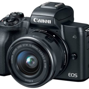 Canon EOS M50 Mirrorless Digital Camera (Black) Premium Accessory Bundle with EF-M 15-45Mm Is STM Lens (Graphite) + Gadget Case + 64GB Memory + HD Fi