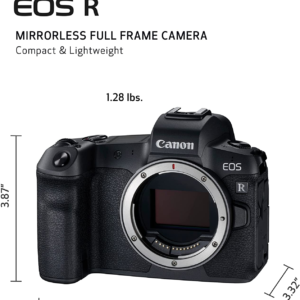 Canon EOS R Mirrorless Full Frame Camera – Vlogging Camera 4K, Content Creator Camera, Wi-Fi, 30.3 MP Full-Frame CMOS Sensor, Dual Pixel CMOS AF (Bod