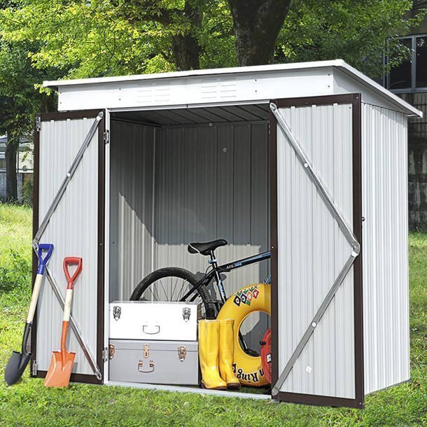 D Galvanized Steel Storage Shed 6 ft. W x 4 ft