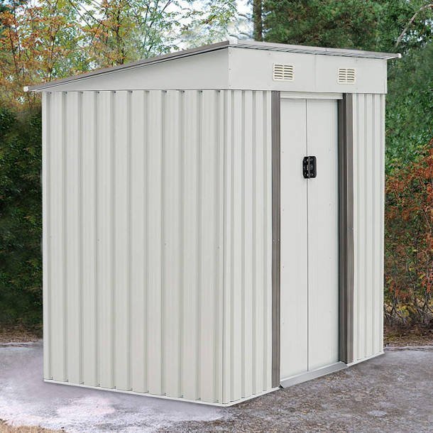 D Galvanized Steel Storage Shed 6 ft. W x 4 ft