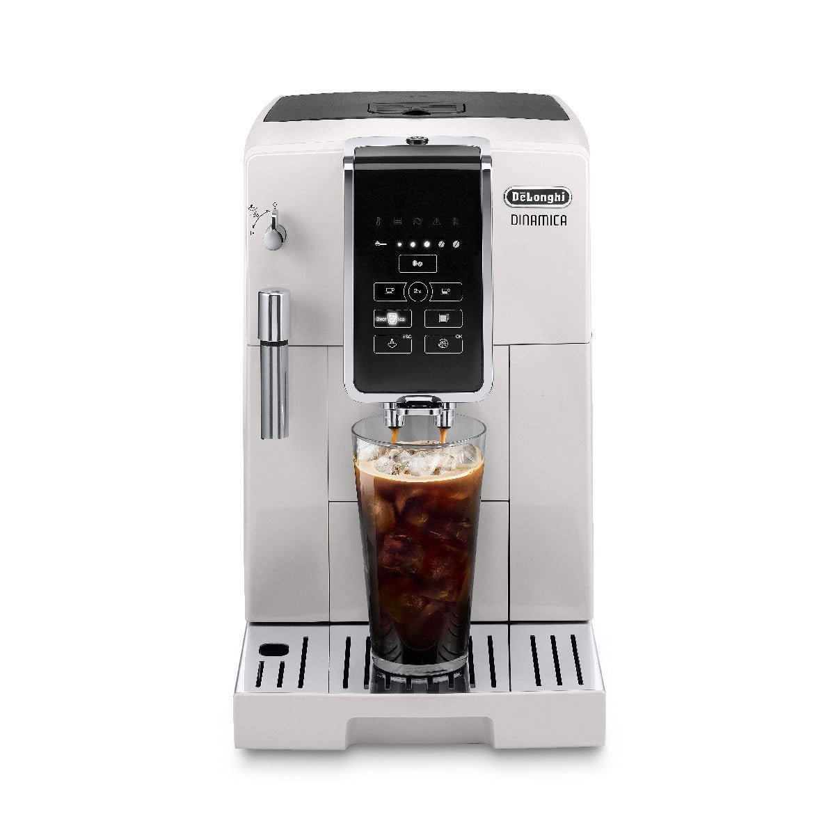 DeLonghi Dinamica Super Automatic Espresso & Coffee Machine – ECAM35020W (White)