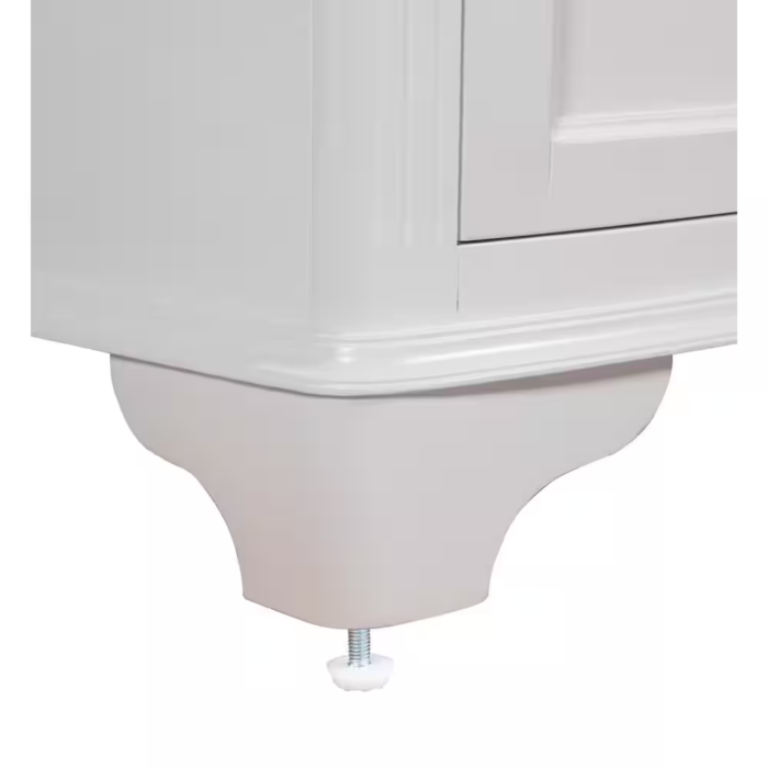 Terryn 72 In. W X 20 In. D X 35 In. H Vanity in White with Engineered White Marble Top and White Sinks