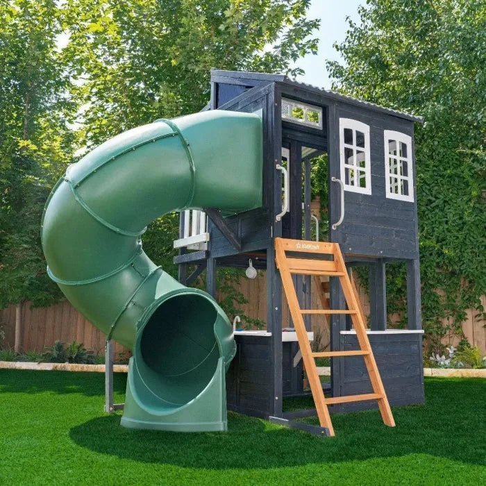 Backyard Discovery Skyfort III Cedar Swing Set w/ Tube Slide – DIY
